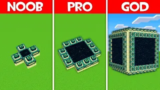 Minecraft Battle: END PORTAL HOUSE BUILD CHALLENGE - NOOB vs PRO vs HACKER vs GOD in Minecraft!