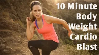 10 Minute Bodyweight Cardio Blast for Fat Burning---No Equipment Needed!