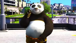 Kung fu panda vs Hulk.