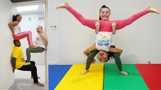 GYMNASTICS CHALLENGE!! Acrobatics & Tricks