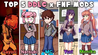 Top 5 Doki Doki x FNF Mods (VS Monika, Sayori, Yuri, Natsuki) - Friday Night Funkin'