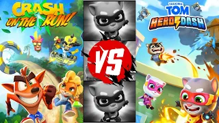 Crash Bandicoot On The Run Vs Talking Tom Hero Dash | Bandicoot | Heroes | Gameplay FHD