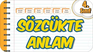 Türkçe'nin Temeli Sözcükte Anlam 📚 4. Sınıf Türkçe #2023