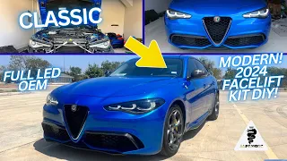 Have the new 2024 look on any year Giulia Stelvio! (2023 full led OEM facelift headlights retrofit)