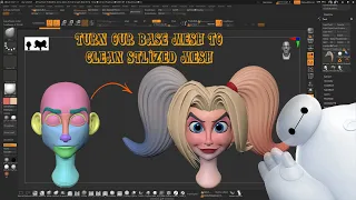 let's sculpt Harley Quinn from our base mesh