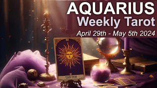 AQUARIUS WEEKLY TAROT READING "A MAJOR DECISION, HEALING & A GIANT LEAP" April 29th - May 5th 2024