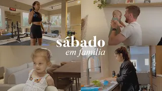 Treino na academia, almoço fácil e tempo de qualidade com a família