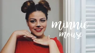 Easy last minute Halloween/carnival idea! Minnie Mouse hair and makeup tutorial! |xaritenaTv