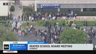 About 200 protesters demonstrate outside Glendale school district meeting