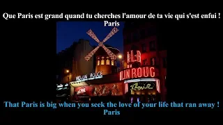 FRENCH LESSON - learn french with music ( lyrics + translation ) Paris Paris