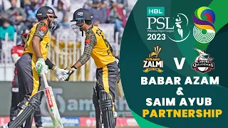 Fantastic Partnership By Babar Azam & Saim Ayub | Peshawar vs Lahore | Match 23 | HBL PSL 8 | MI2T