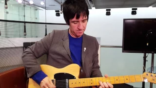 Johnny Marr gives an impromptu mini performance after his BBC World interview