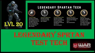 War Commander- LEGENDARY SPARTAN LVL 20 TEST TECH/ ASSAULT/PLASMA/BTTLE,
