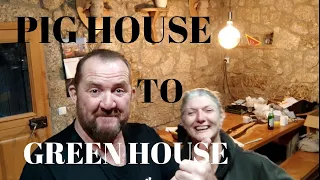 109: Abandoned pig House Renovation, to luxury off grid Greenhouse
