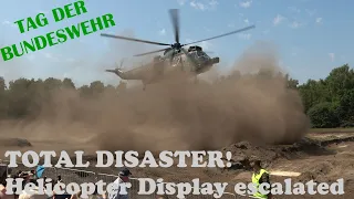 Giant SEA KING Display results in AWFUL SANDSTORM - Audience gets dirty all over! TAG DER BUNDESWEHR