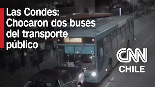 Transporte público: Choque de buses en Las Condes deja cinco personas lesionadas