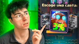 ELIJO CARTAS CON MENOS % de USO en Clash Royale!!🦝