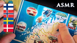 ASMR Nordic Countries Vintage Map from 1958 | Soft Spoken