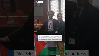 Gaza protest interrupts Nancy Pelosi's speech