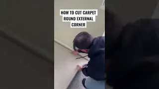 HOW TO CUT CARPET AROUND EXTERNAL CORNER #carpet #5minutecrafts #homeimprovement #diy