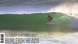 Clean Morning Surf at  Burleigh Heads (Saturday 2 October 2021)