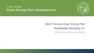 Clean Energy Plan Development Process Workshop Presentations Session2