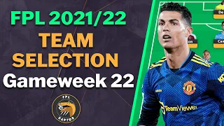 FPL DOUBLE GAMEWEEK 22 TEAM SELECTION | FREE HIT DRAFT! | Fantasy Premier League Tips 2021/22