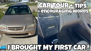 BUYING MY FIRST CAR + Car tour + tips + encouraging words