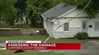 Assessing the damage in Waverly