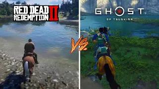 Red Dead Redemption 2 vs Ghost of Tsushima - Graphics & Details SBS Comparison