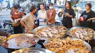 Must Try! Very Juicy Roast Ducks, Chicken, Duck & Beef Soup - Cambodian Street Food