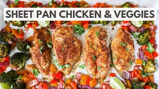 EASY SHEET PAN CHICKEN AND VEGGIES | Quick Weeknight Dinner Meal