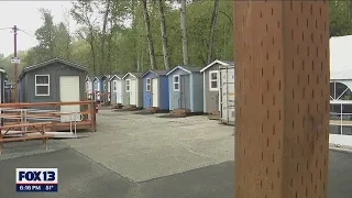 'Tiny home' village sits empty until operating funds surface | FOX 13 Seattle