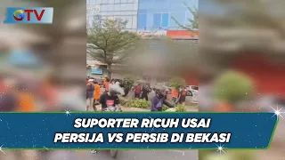 Suporter Ricuh usai Persija vs Persib di Bekasi, Jawa Barat - BIS 03/09