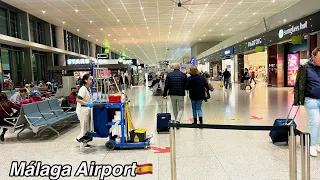 Arrival and Departure at Málaga Airport , Spain || Walking Tour 2022🇪🇸