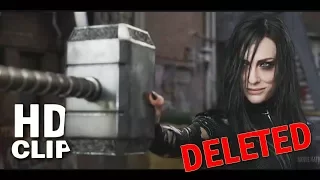 Thor Ragnarok Deleted Scene vs Original Scene | Hela destroy Thor's Hammer