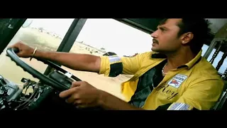 Rowdies Chasing Darshan In Bus | Best Action Scene of Brundhavana | Sampath Raj, Karthika Nair