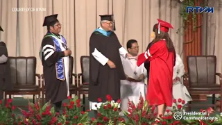 Duterte attends granddaughter Isabelle's San Beda graduation