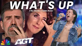 Golden Buzzer | Simon Cowell cried when he heard the song What's Up with an extraordinary voice