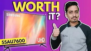 Samsung Best 55 Inch 4K UHD TV 2022 Model || Samsung 55AU7600 Review🔥Worth IT?