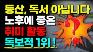 돈 안들이고 평생 즐길 수 있는 시니어 취미생활 독보적1위는 바로 이것입니다.ㅣ50대부터 80대까지 누구나 쉽게 시작할 수 있는 행복한 노후를 위한 취미생활 추천!