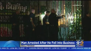 Police Use Bolt Cutters To Reach Hollywood Burglar Who Falls Into Business