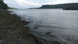 Standing down by the river.