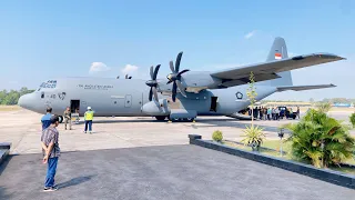 From 31st Squadron, this is the Indonesian Air Force C130J Super Hercules A-1340