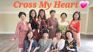Cross My Heart 💗 - Easy Improver Line Dance |Choreo : Karl-Harry Winson (UK) - February 2024|