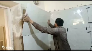 Bathroom Tiles installation | Construction Tiles Works | Bathroom floor & wall tiles Working |2023