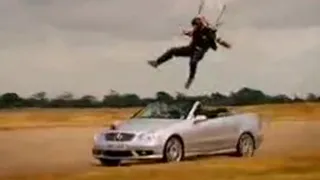 World's First Parachute Jump into a Car | Top Gear | BBC Studios