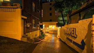 Rainy Night Walk Namsangol Hanok Village and Myeongdong Alley | Seoul Travel 4K HDR