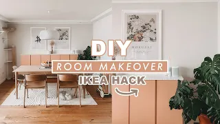 Wohnzimmer Room Makeover + DIY Ikea Hack für stylische Kommode | EASY ALEX