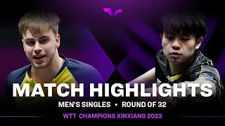 Yukiya Uda vs Truls Moregard | MS R32 | WTT Champions Xinxiang 2023